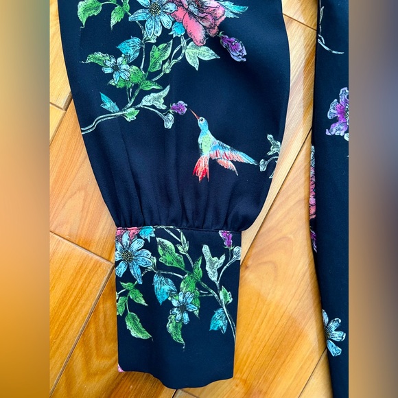 Oasis floral bird print midi dress US 8/UK 12. - Picture 5 of 9